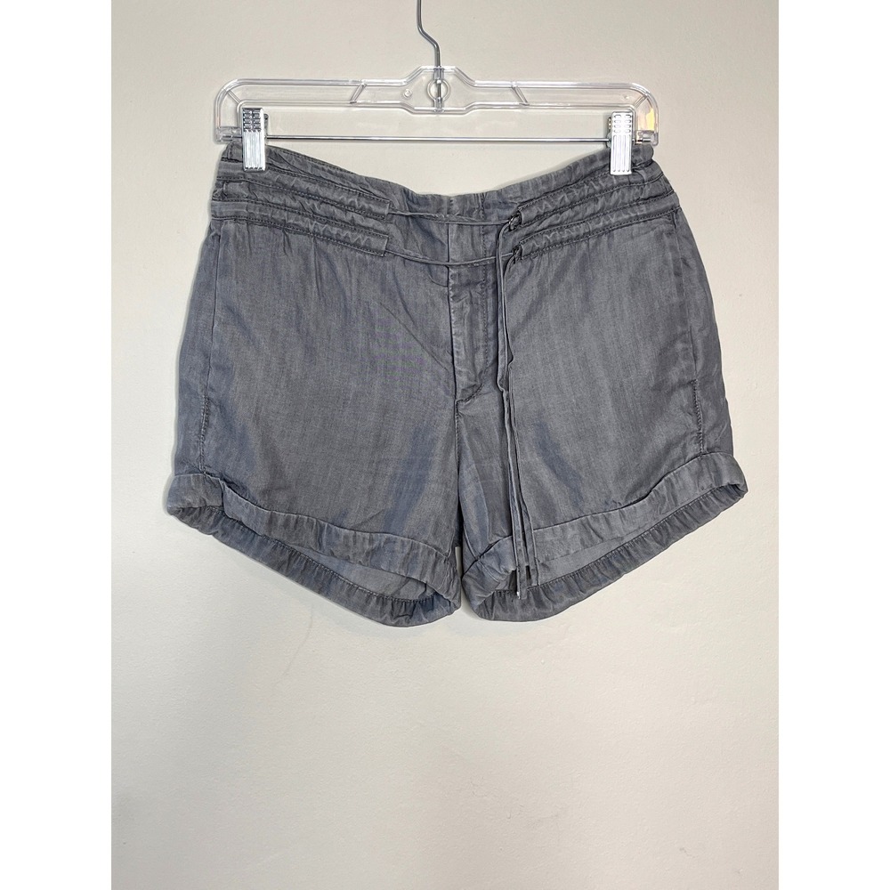 Helmut‎ Lang Drawstring Shorts Silky Wash Gray Designer Casual Size 25